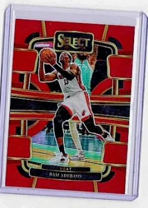 2023-24 Panini Select 59 Bam Adebayo Red Cracked Ice Prizms Miami Heat front